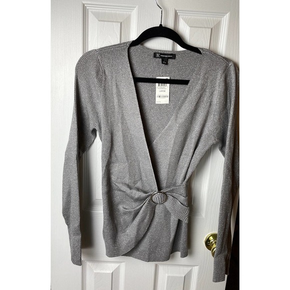 Fashion heather dove grey  stretch Sweater - Picture 2 of 6